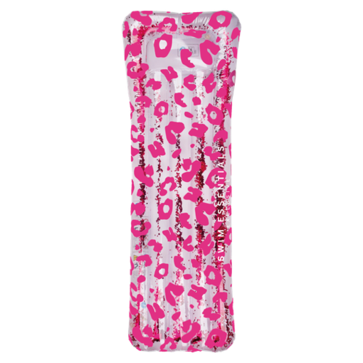 Luxe Luchtbed Panterprint Roze Transparant