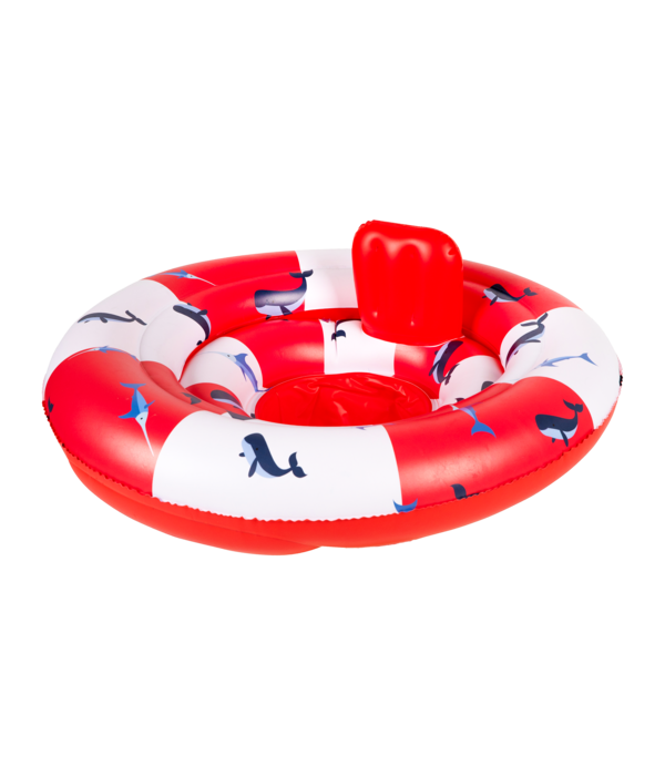 Baby Float Walvis Rood/Wit