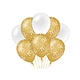 Ballonnen 70 Jaar Goud/Wit (8st)