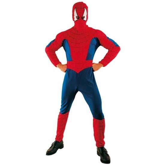 Gespierde Spiderman Kostuum Man Feestbazaar.nl