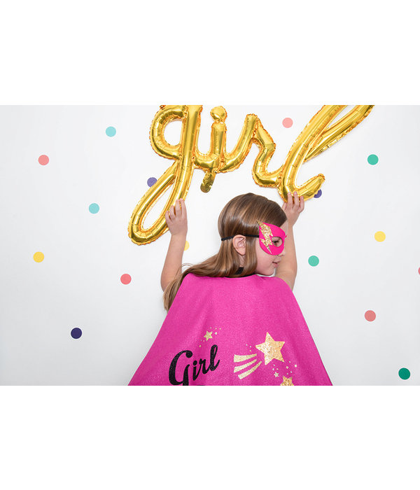 Folieballon 'Girl' Goud 77x70cm