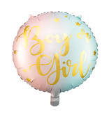 Glossy Folieballon Boy or Girl 35cm