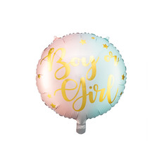 Glossy Folieballon Boy or Girl 35cm