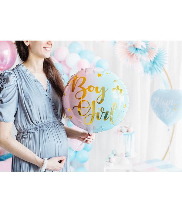 Glossy Folieballon Boy or Girl 35cm