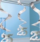 Hangdecoratie 25 jarig huwelijk zilver