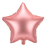 Folieballon ster Rose Goud Satijn 48cm