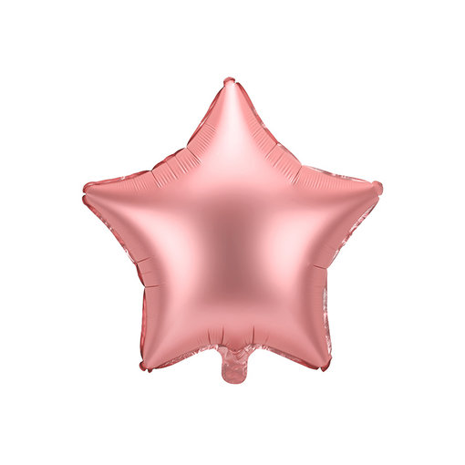 Folieballon ster Rose Goud Satijn 48cm
