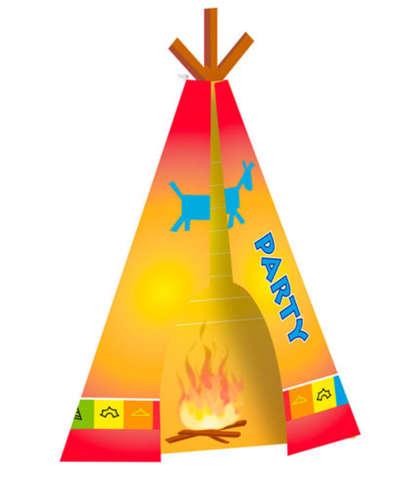 Indianen Party Uitnodigingen - 8 stuks