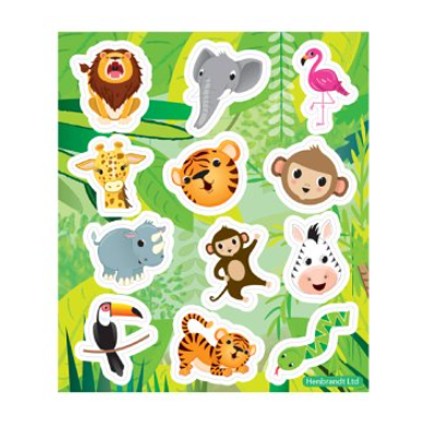 Jungle Stickervel (10x11cm) afbeelding