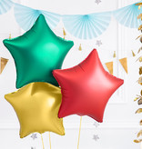 Folieballon ster rood Satijn 48cm