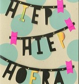 XL Verjaardagskaart Hiep Hiep Hoera Slinger