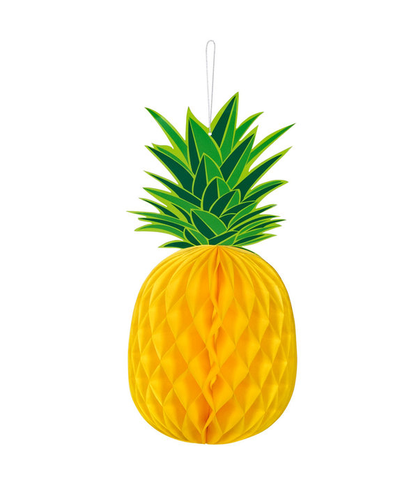Ananas Honeycomb Hawaii Decoratie Rond (30x14cm)