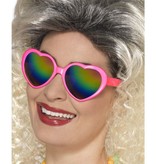Hartjesbril Roze Met Regenboogglas
