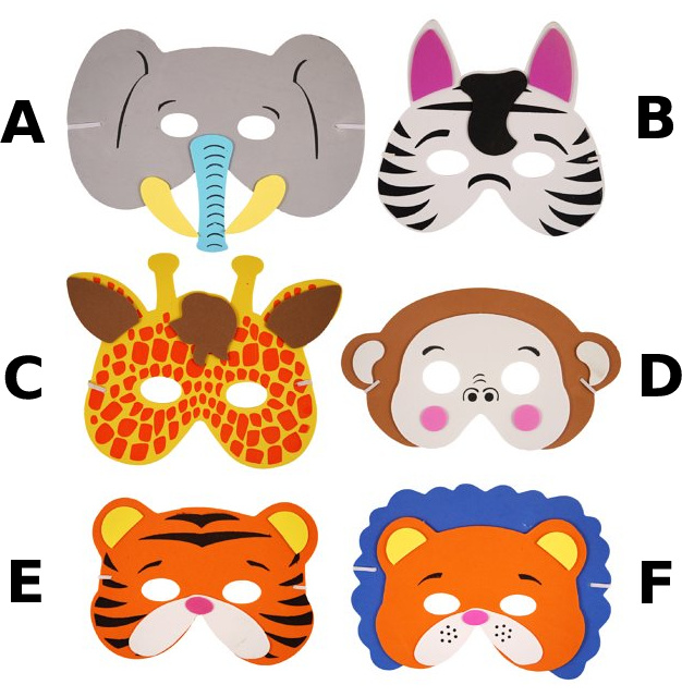Jungle dierenmasker kind afbeelding