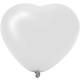 Hartjesballonnen Wit 25cm (6st)