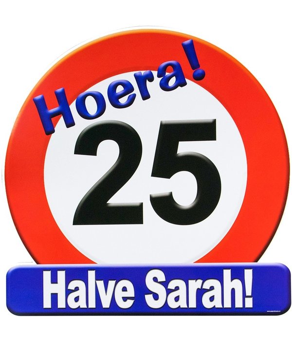 Huldeschild 25 jaar Halve Sarah
