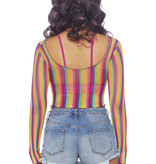 Regenboog visnet Crop top