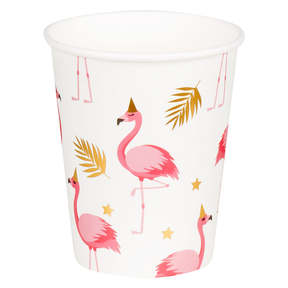 Feestbekers Flamingo (10st) afbeelding