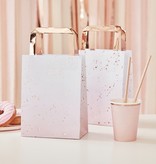 Rose gouden Party tasjes Stippen glimmend