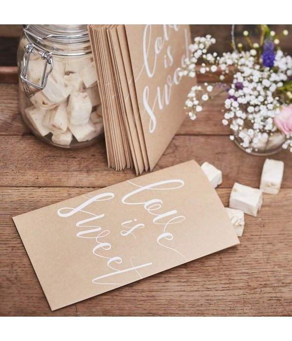 Love is Sweet Bruiloft zakjes (20st)