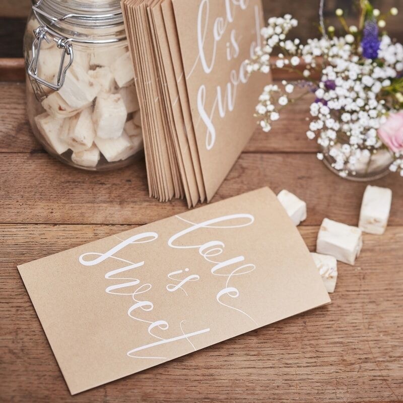 Love is Sweet Bruiloft zakjes (20st) afbeelding