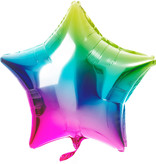 Folieballon Ster Rainbow (48cm)
