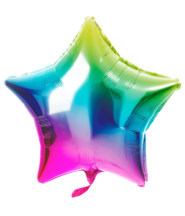 Folieballon Ster Rainbow (48cm)