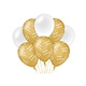 Ballonnen Happy Birthday Goud/Wit (8st)