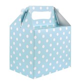 Geschenkdoosje Babyshower Babyblauw met Stippen