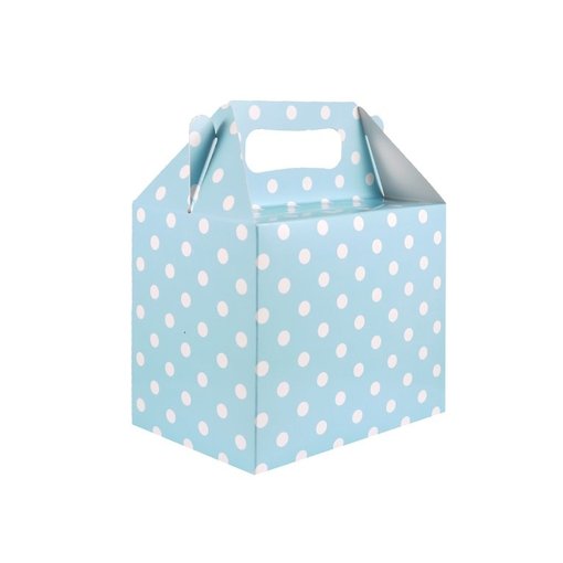 Geschenkdoosje Babyshower Babyblauw met Stippen