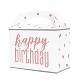 Traktatiebox Happy Birthday Rose Goud (6st)