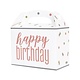 Traktatiebox Happy Birthday Rose Goud (6st)
