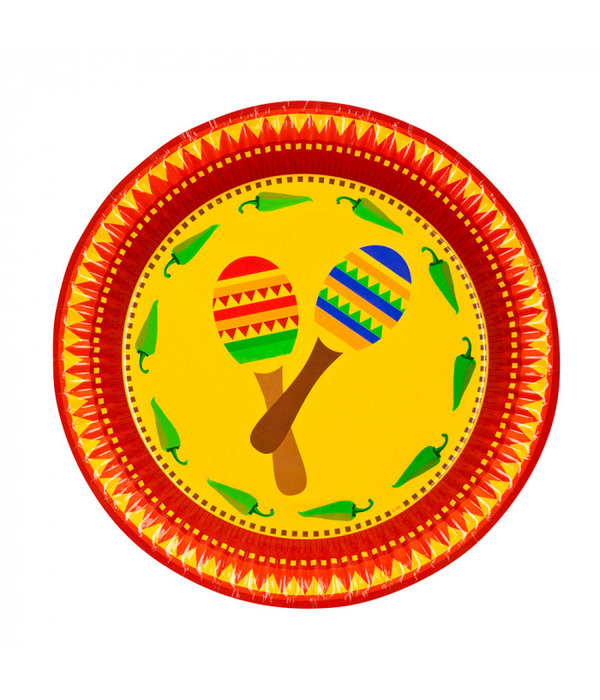 Set 10 Bordjes Fiesta Mexico (23 cm)