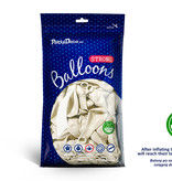 Metallic Ballonnen Wit Puur (50st)