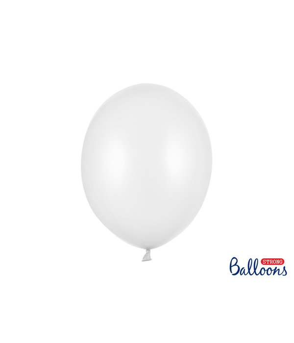Metallic Ballonnen Wit Puur (50st)