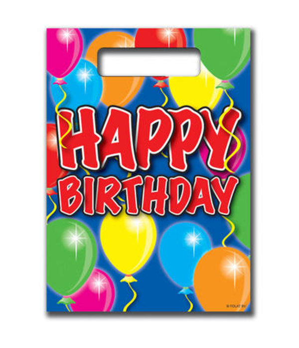 Uitdeelzakjes 'Happy Birthday' Balloons (8st)