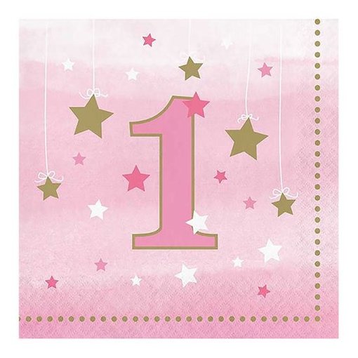Servetten 1 Jaar  Twinkle Girl (16st)
