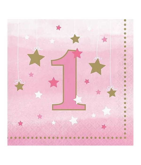 Servetten 1 Jaar  Twinkle Girl (16st)