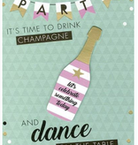 Verjaardagskaart 'It`s Time To Drink Champagne'