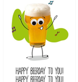 Verjaardagskaart 'Happy Beerday To You!'