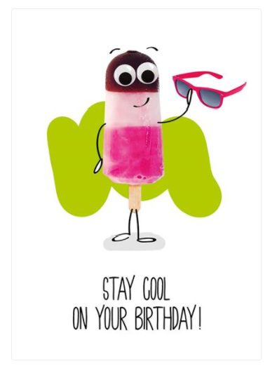 Verjaardagskaart 'Stay Cool On Your Birthday'