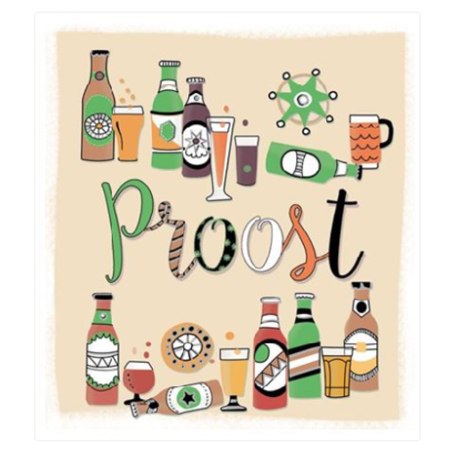Verjaardagkaart 'Proost'