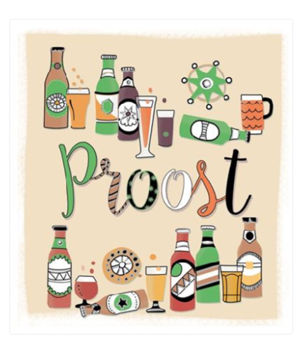 Verjaardagkaart 'Proost'