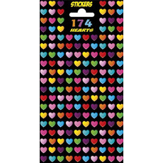 Gekleurde Harten Stickervel Color