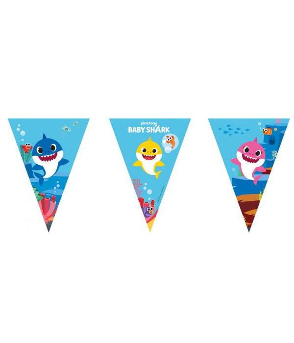 Baby Shark Vlaggenlijn Verjaardag Kind (2m)