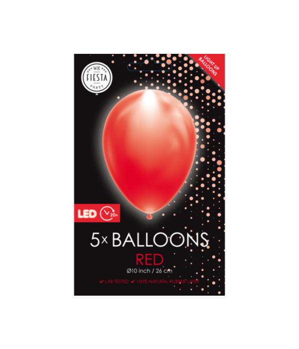 Led Ballonnen Rood (5st)