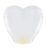 Wensballon Wit Hartvormig