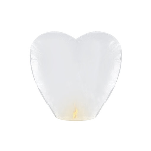 Wensballon Wit Hartvormig