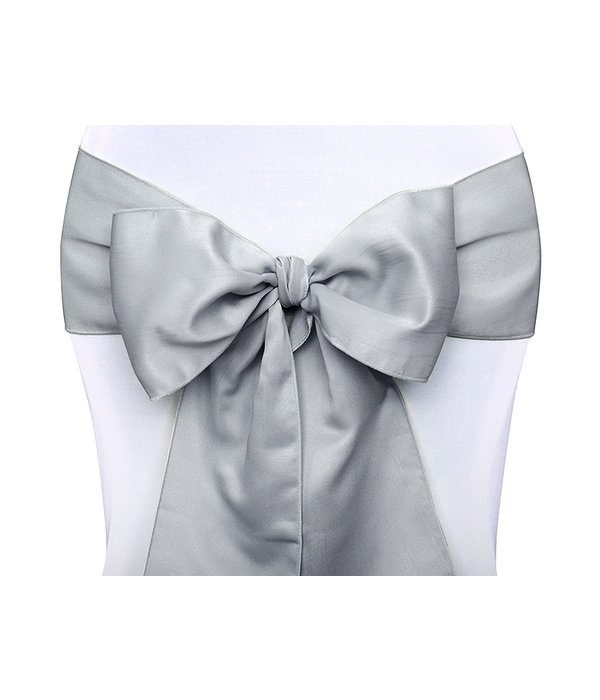 Stoel Decoratie Strik Zilver (275cm)