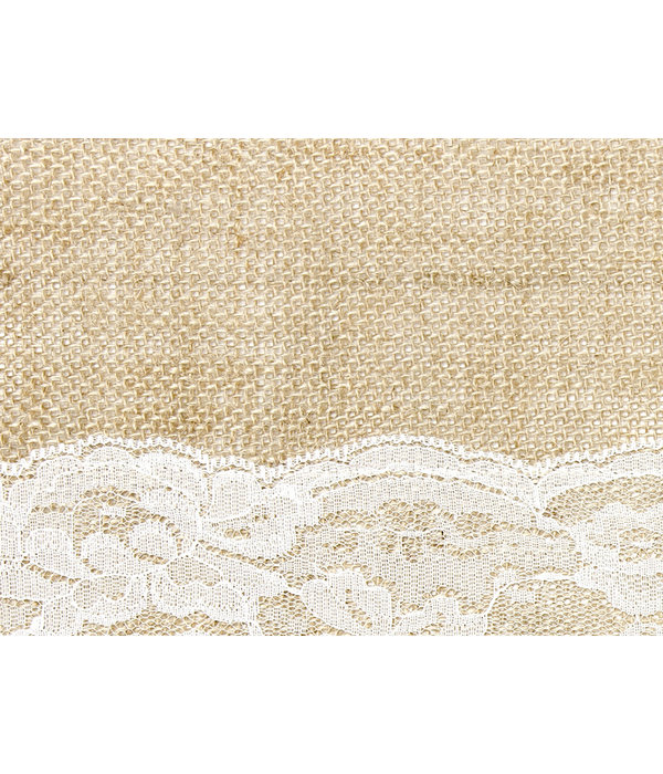Tafelloper Jute Met Kant Midden (2,75m)